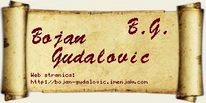 Bojan Gudalović vizit kartica